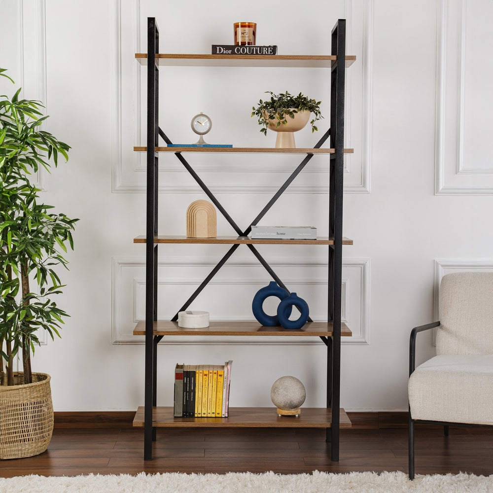 Industrial 5-Tier Bookshelf - Karrari
