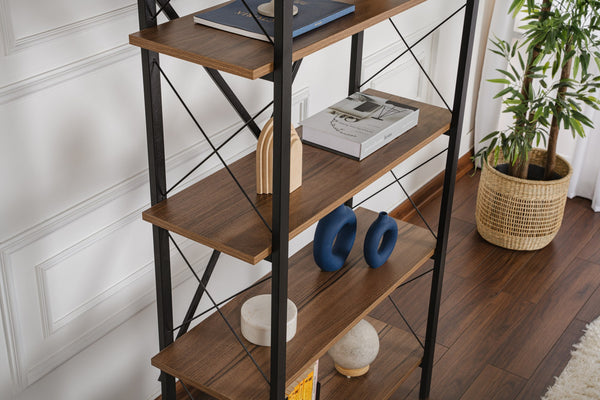 Industrial 5-Tier Bookshelf - Karrari