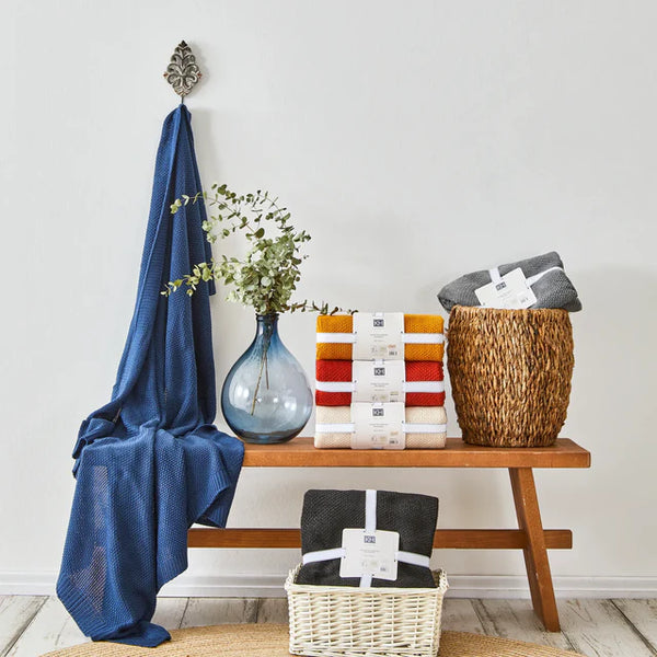 Karaca Home Cable Knit Throw – Grey, Oeko-Tex Certified Soft & Stylish Comfort - Karrari