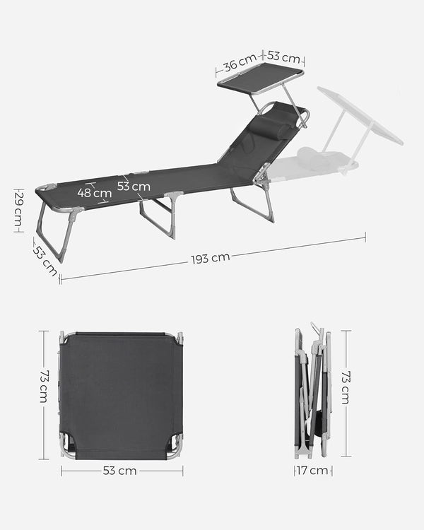 Portable Sun Lounger – Adjustable & Folding - Karrari