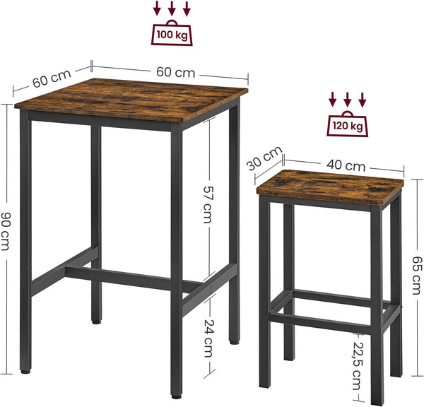 Square Bar Table Set - Karrari