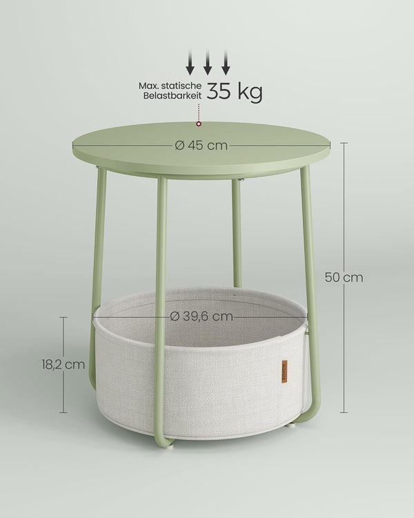 Side Table with Fabric Basket - Karrari