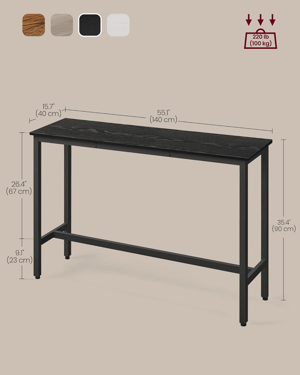 Industrial Bar Table with Steel Frame - Karrari