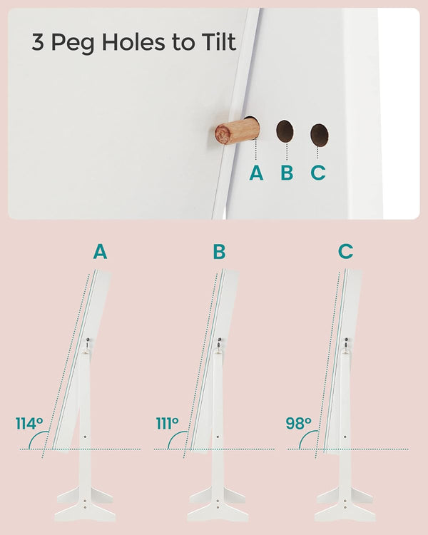 Full-Length LED Mirror Jewellery Cabinet Armoire - Karrari