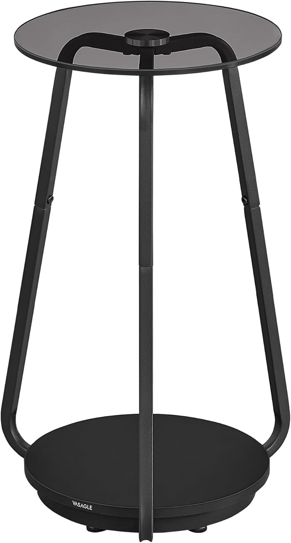2-Tier Glass Round Side Table - Karrari