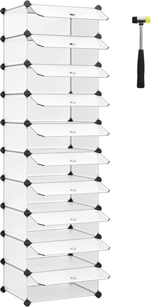 10-Tier Shoe Rack Organizer with Doors (20 Pairs) - Karrari