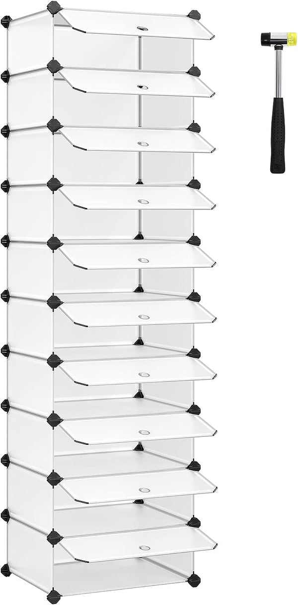 10-Tier Shoe Rack Organizer with Doors (20 Pairs) - Karrari
