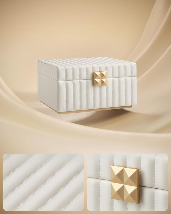 2-Tier Jewellery Box with Mirror & Removable Tray - Karrari