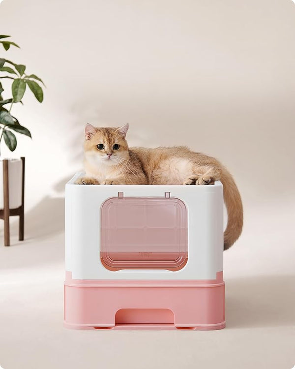Cat Litter Tray - Lid & Scoop (Leak-Proof) - Karrari