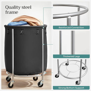 170L Laundry Basket - Wheels & Removable Bag - Karrari