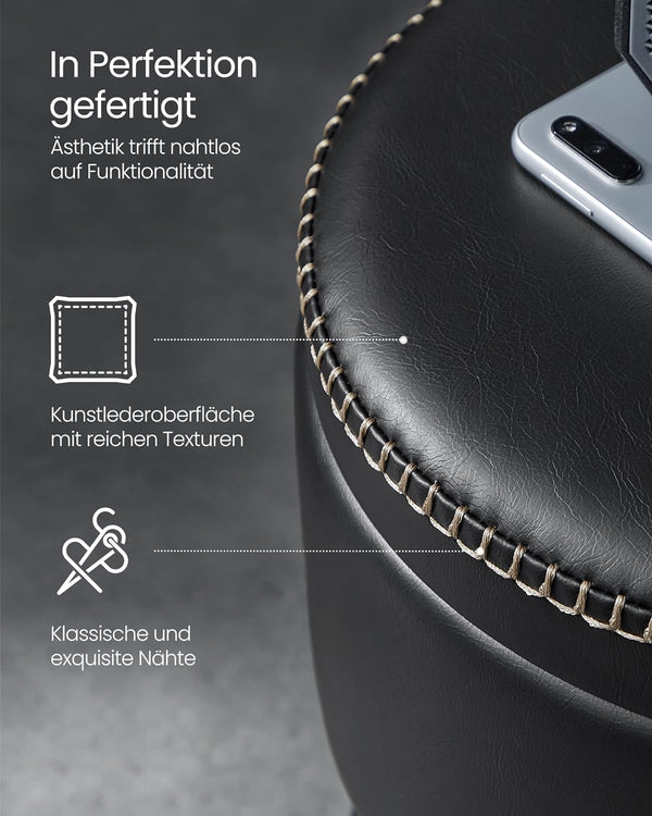 Mid-Century Modern Storage Ottoman Stool - Karrari