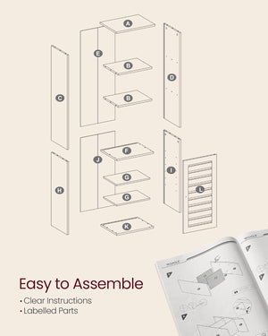 Tall Bathroom Cabinet with Shelves - Karrari