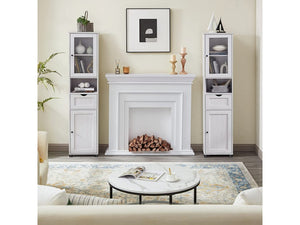 Freestanding Bathroom Cabinet with Glass Door - Karrari