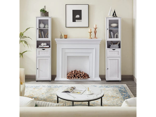 Freestanding Bathroom Cabinet with Glass Door - Karrari