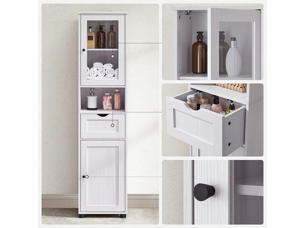 Freestanding Bathroom Cabinet with Glass Door - Karrari