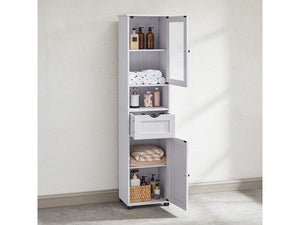 Freestanding Bathroom Cabinet with Glass Door - Karrari