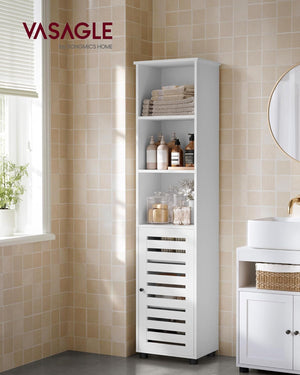 Tall Bathroom Cabinet with Shelves - Karrari