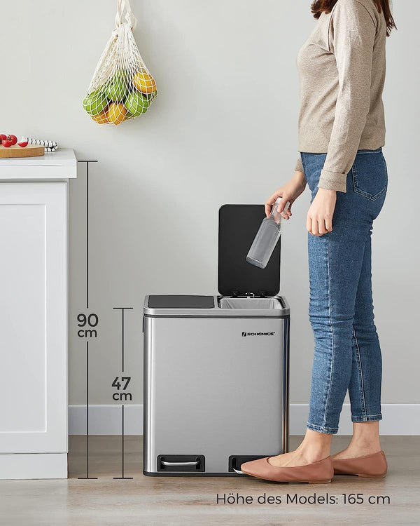 Double Kitchen Waste Bin 2×15L (Sorting Buckets) - Karrari