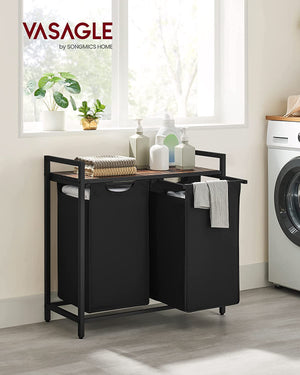 Laundry Basket with Shelf and Pull-Out Bags - Karrari