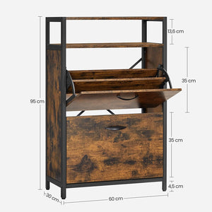 Shoe Cabinet with 2 Compartments (Hallway Storage) - Karrari