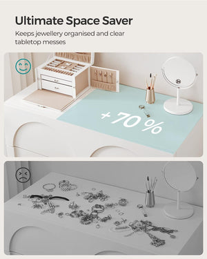 3-Layer Jewellery Box with Handle, Lock & 2 Drawers - Karrari