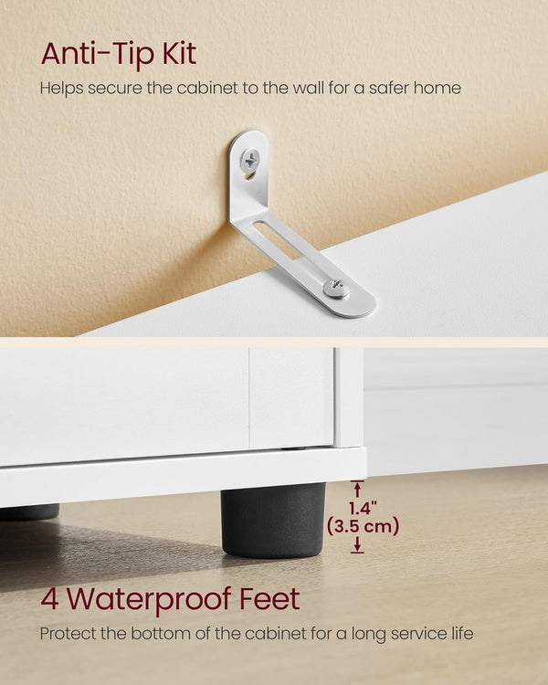 Tall Bathroom Cabinet with Shelves - Karrari