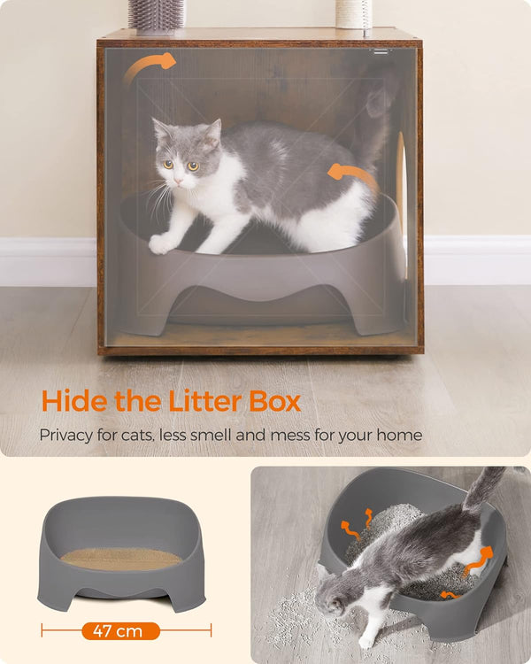 2-in-1 Cat Tree Tower with Litter Box Enclosure - Karrari