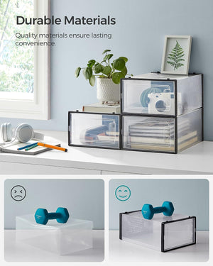 Pack of 18 Stackable Shoe Storage Boxes - Karrari