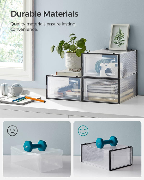 Pack of 18 Stackable Shoe Storage Boxes - Karrari