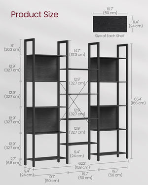 14-Tier Metal Frame Bookcase - Karrari