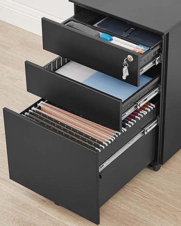 3-Drawer Filing Cabinet with Lock - Karrari