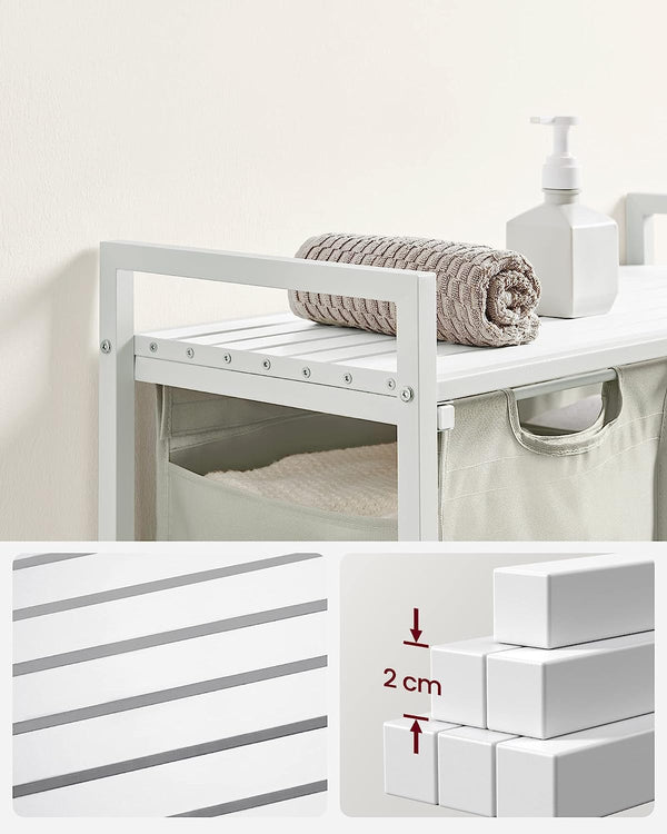 Laundry Hamper - 2 Removable Oxford Fabric Bags - Karrari