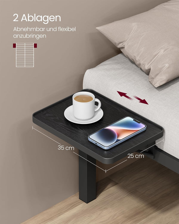 Double Bed Frame with Storage Shelves - Karrari