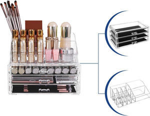 2-Piece Makeup Organizer with Drawers & Compartments - Karrari