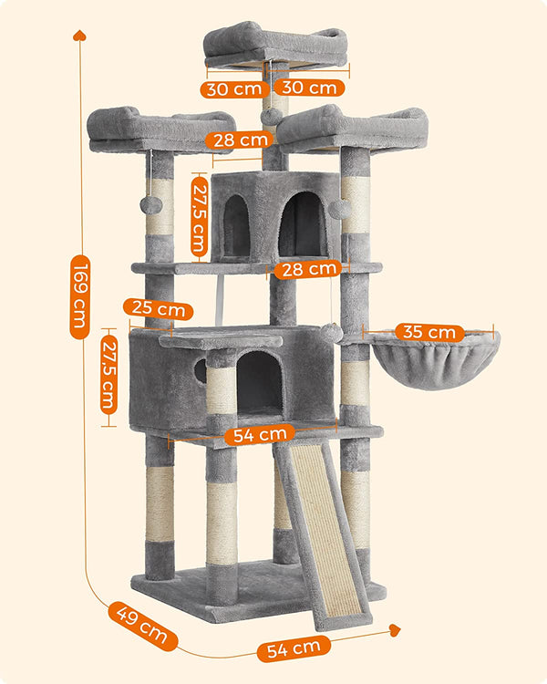 Multi-Level Cat Tower - Scratching Posts & Hammock - Karrari