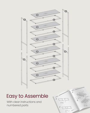6-Tier Glass Shelving Unit - Karrari