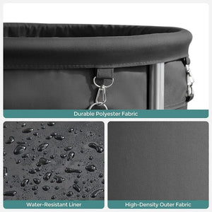 170L Laundry Basket - Wheels & Removable Bag - Karrari