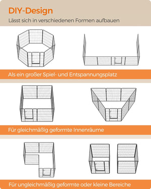 Portable Dog Playpen with 8 Mesh Panels & Latches - Karrari