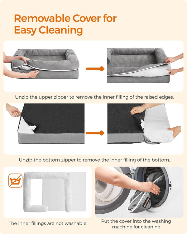 Orthopedic Dog Sofa Bed with Washable Cover - Karrari