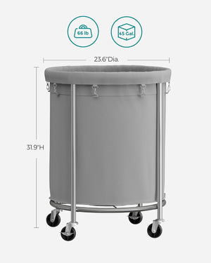 170L Laundry Trolley with Steel Frame & Brakes - Karrari