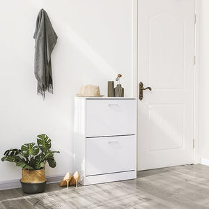 Shoe Cabinet with 2 Flip Doors (Fits 8–12 Pairs) - Karrari