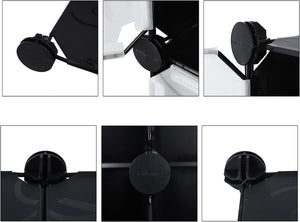 Portable Wardrobe Closet with Rails – Black - Karrari