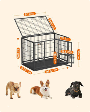 Durable Dog Cage with Double Removable Doors - Karrari
