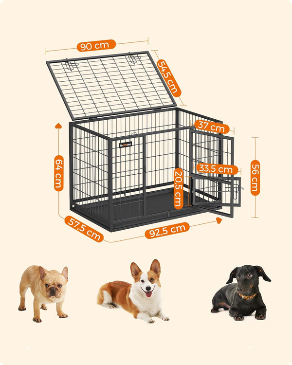Durable Dog Cage with Double Removable Doors - Karrari