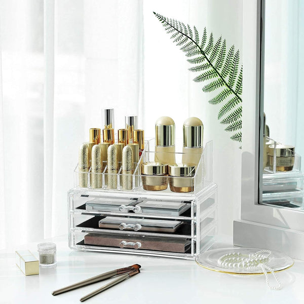 2-Piece Makeup Organizer with Drawers & Compartments - Karrari