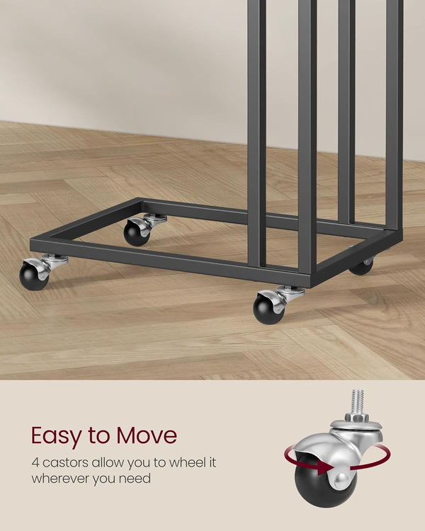 C-Shaped Rolling Side Table - Karrari