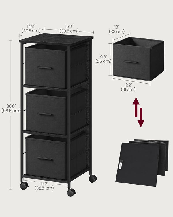 Filing Cabinet with 3 Drawers - Karrari