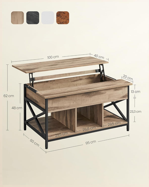 Lift-Top Coffee Table with Storage - Karrari