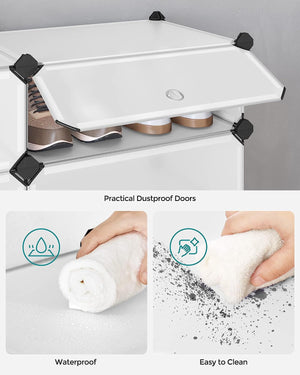 10-Tier Shoe Rack Organizer with Doors (20 Pairs) - Karrari