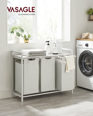 Laundry Hamper - 3 Removable Oxford Fabric Bags - Karrari